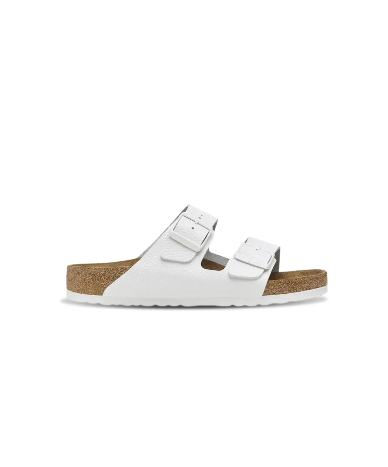 Birkenstock Arizona Leather White White Buckle Sandals