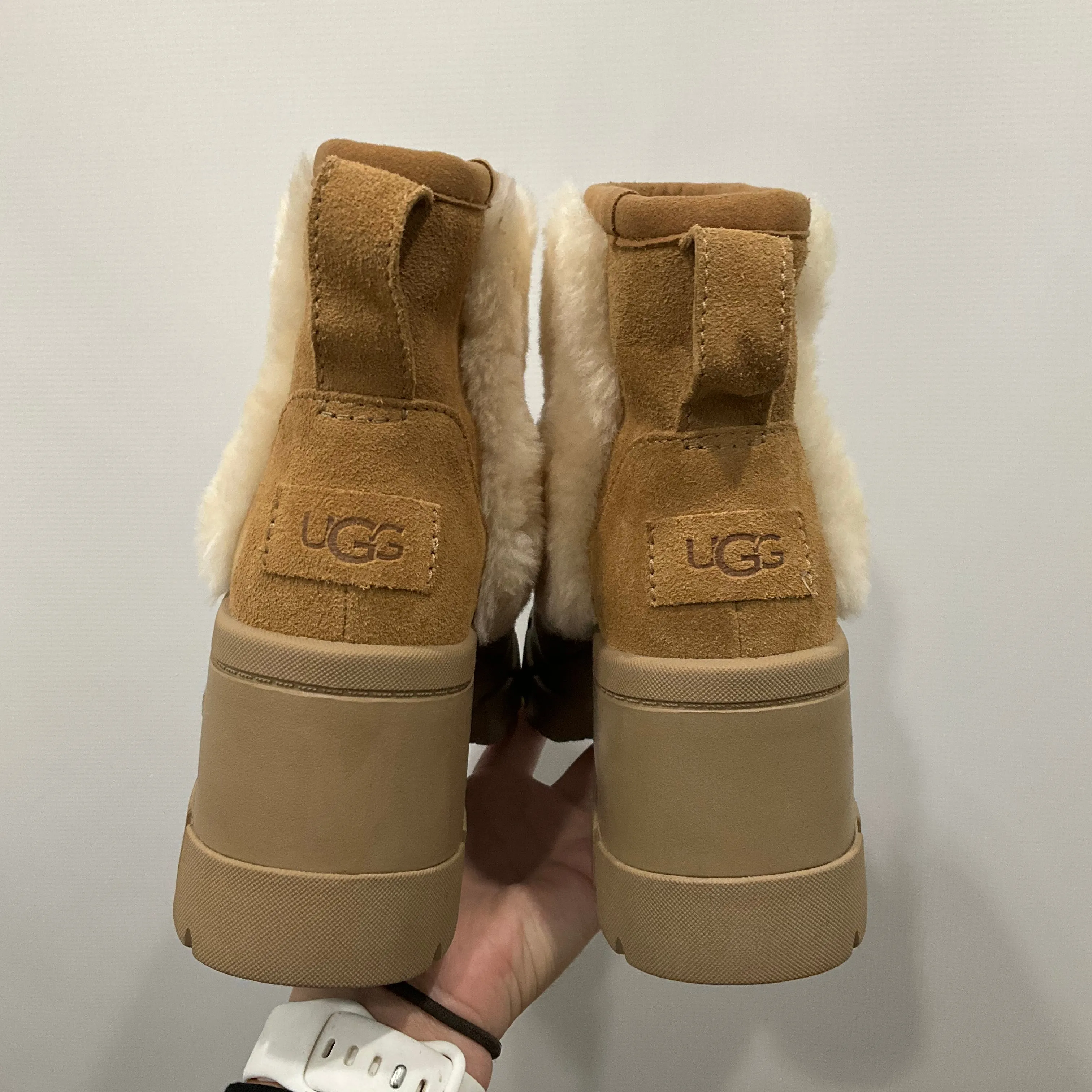 Boots Designer By Ugg In Tan, Size: 6