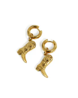 Boots Earrings Gold