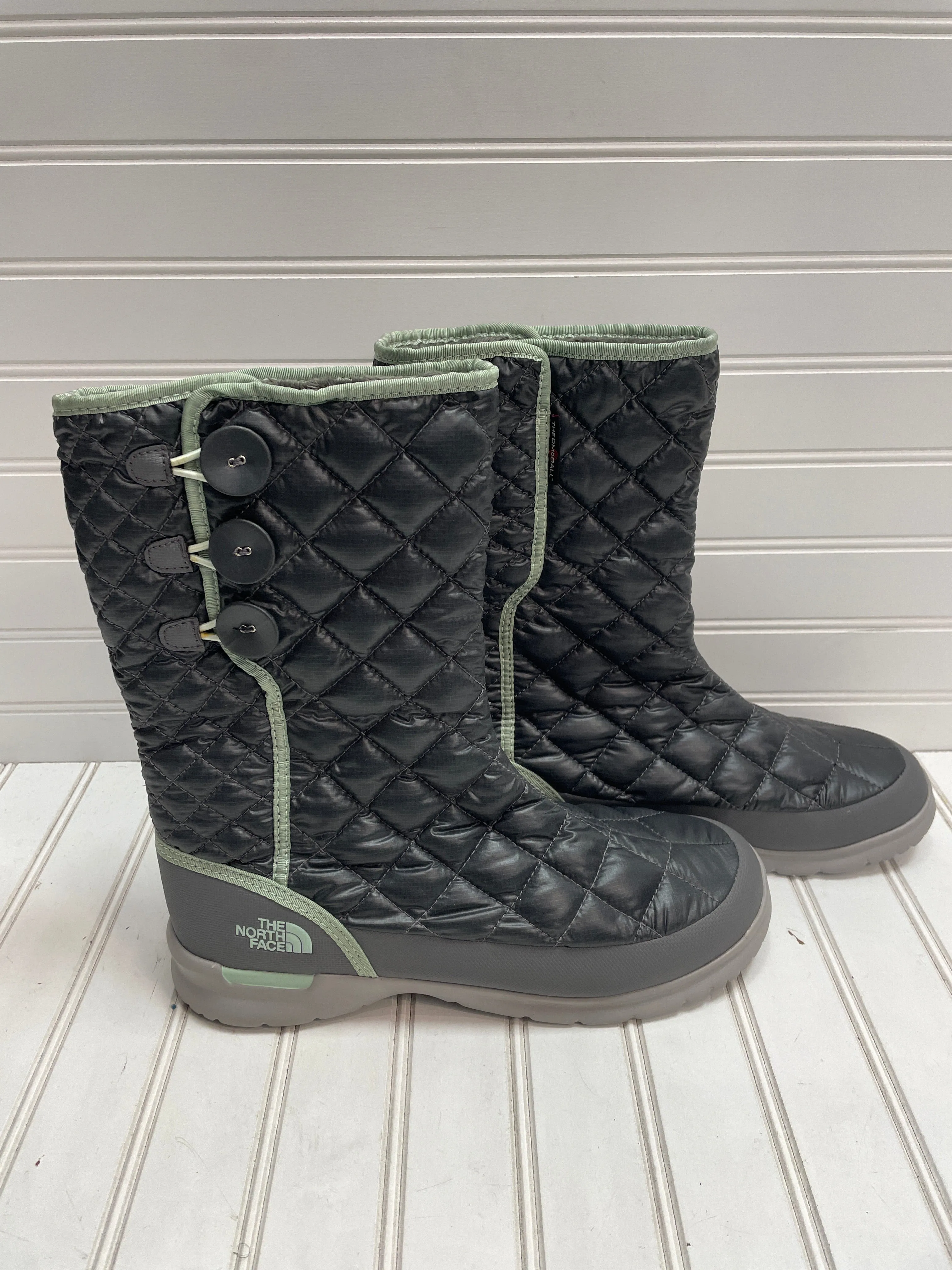 Boots Snow By The North Face In Green & Grey, Size: 10