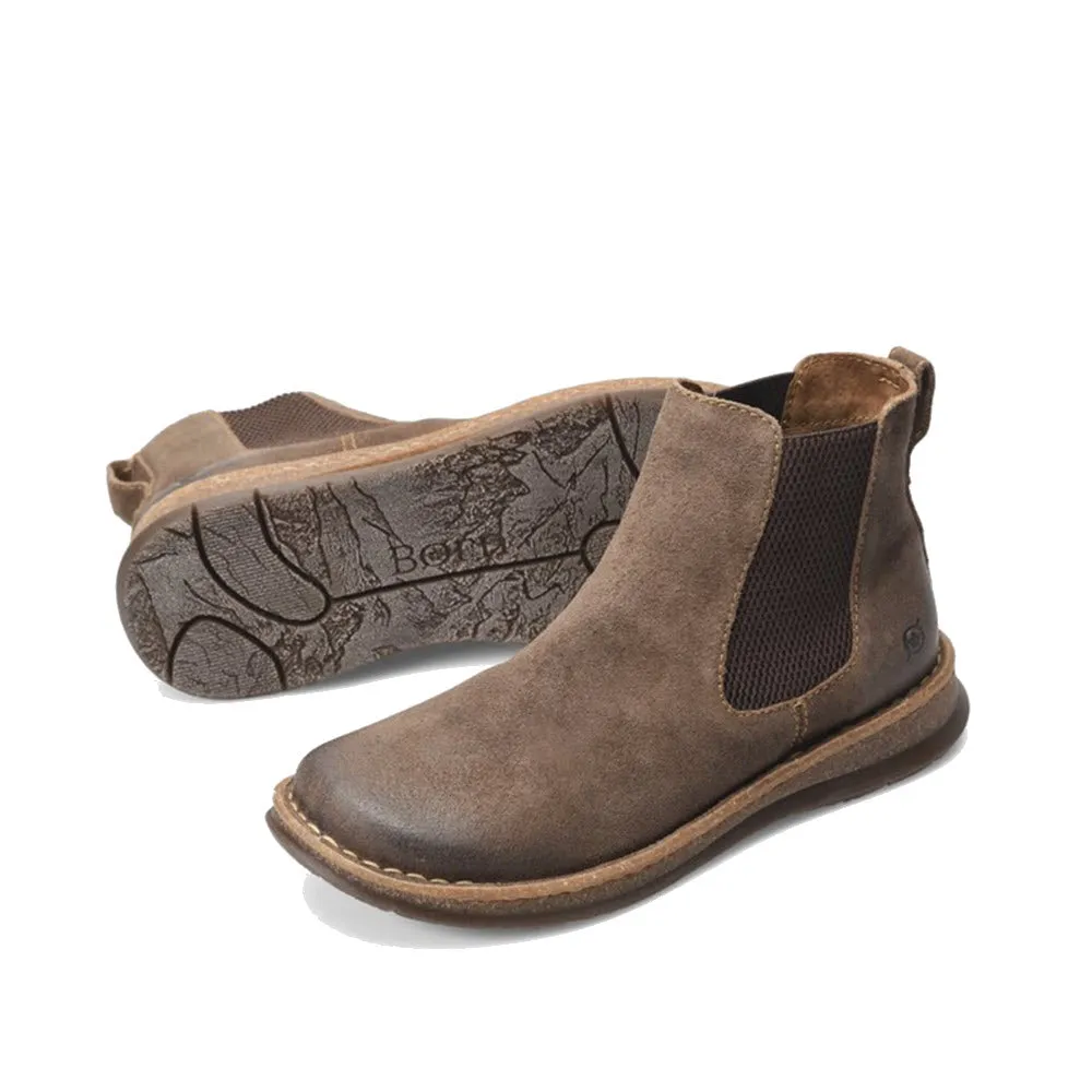 BORN BRODY DISTRESSED CHELSEA BOOT TAUPE - MENS