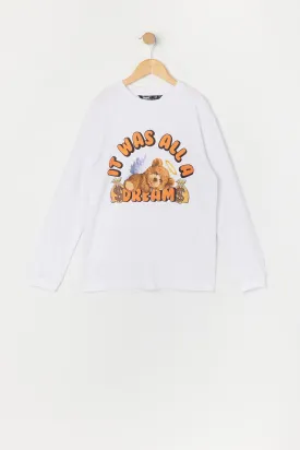 Boys Dream Bear Graphic Long Sleeve Top