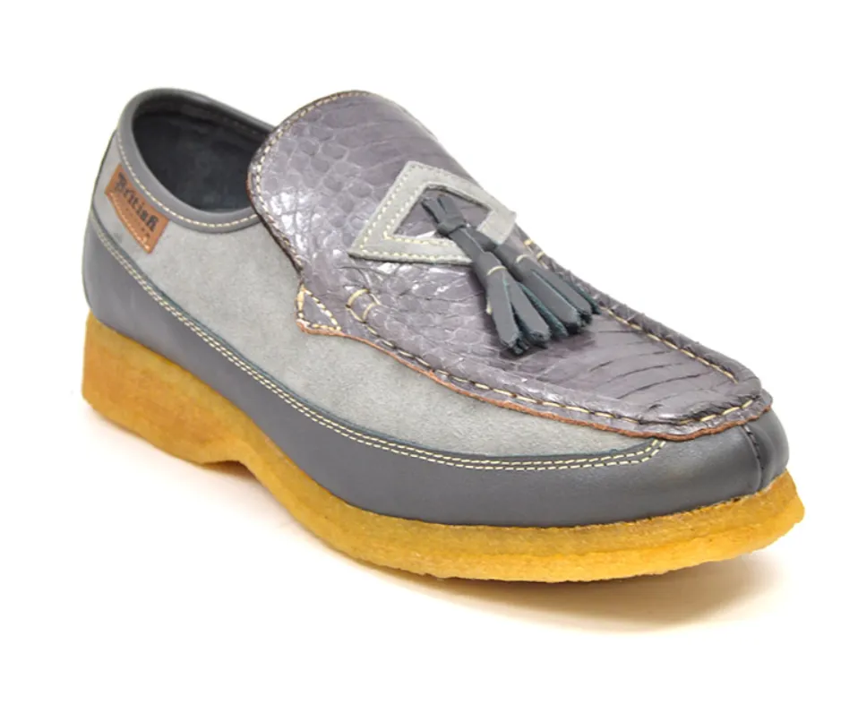 Brooklyn 2 Snake Skin & Leather Slip-On Shoe with Classic Moc Toe