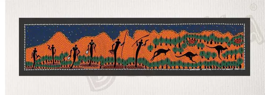 Bulurru Aboriginal Art Canvas Print Unstretched - Nandewar Hunting By Wendy Pawley