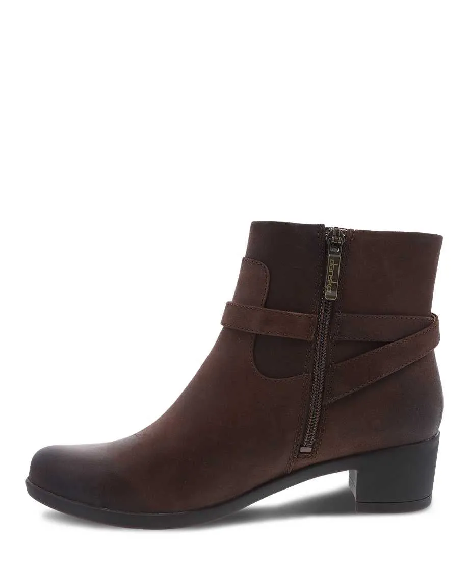 Cagney Burnished Suede Boot in Brown