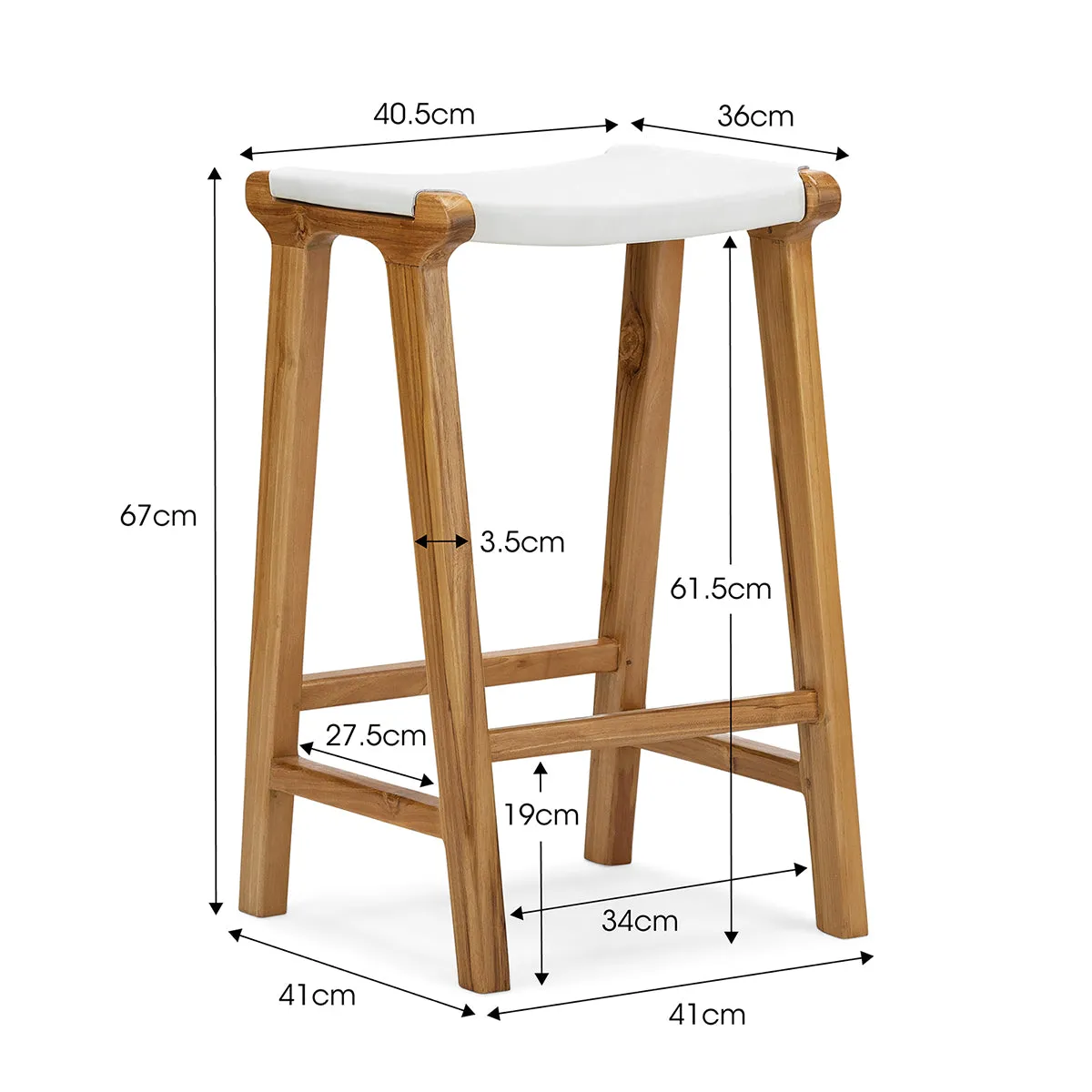 Casey Flat Leather Bar Stool