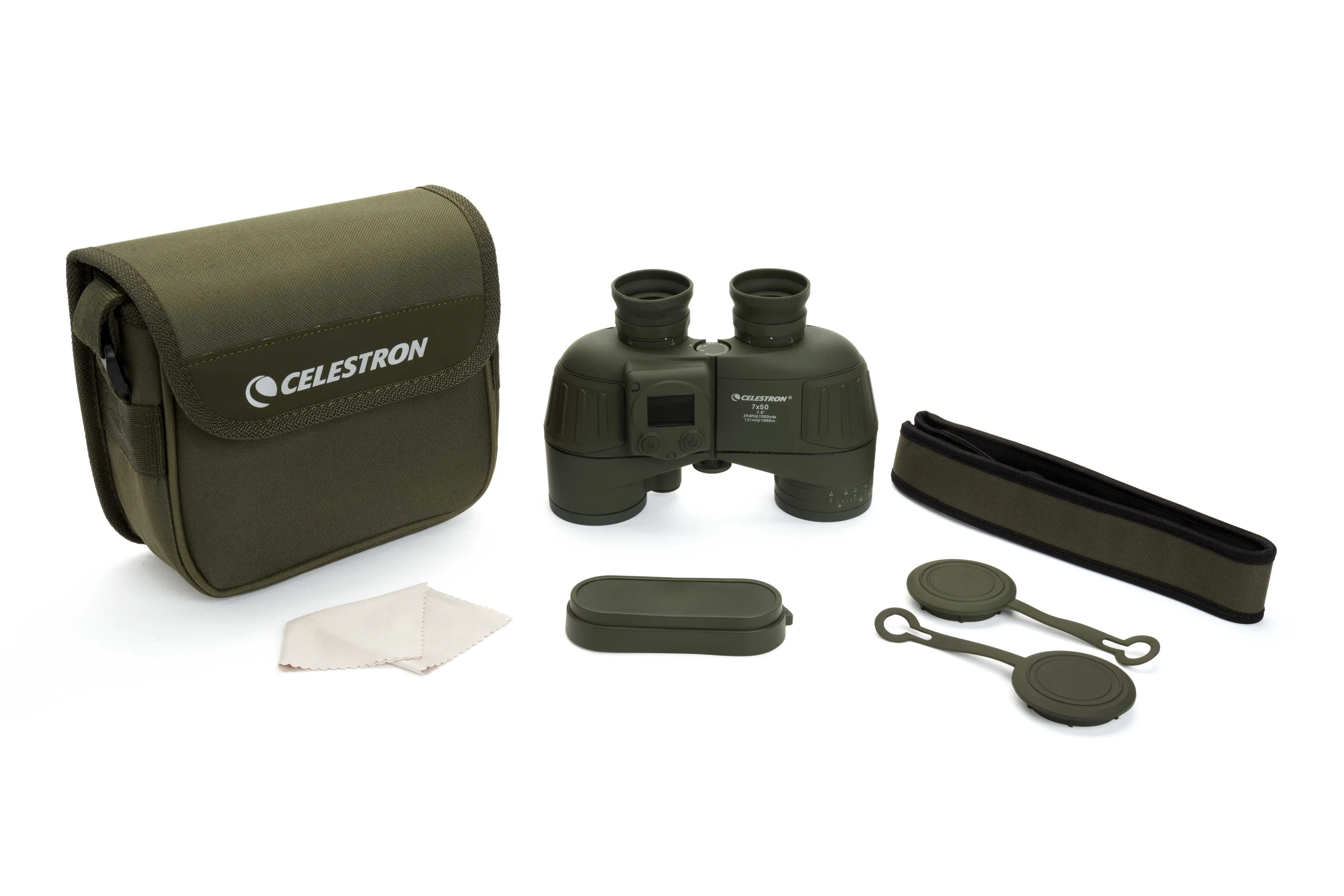 Celestron Cavalry 7x50mm Porro Binoculars with GPS, Digital Compass & Reticle