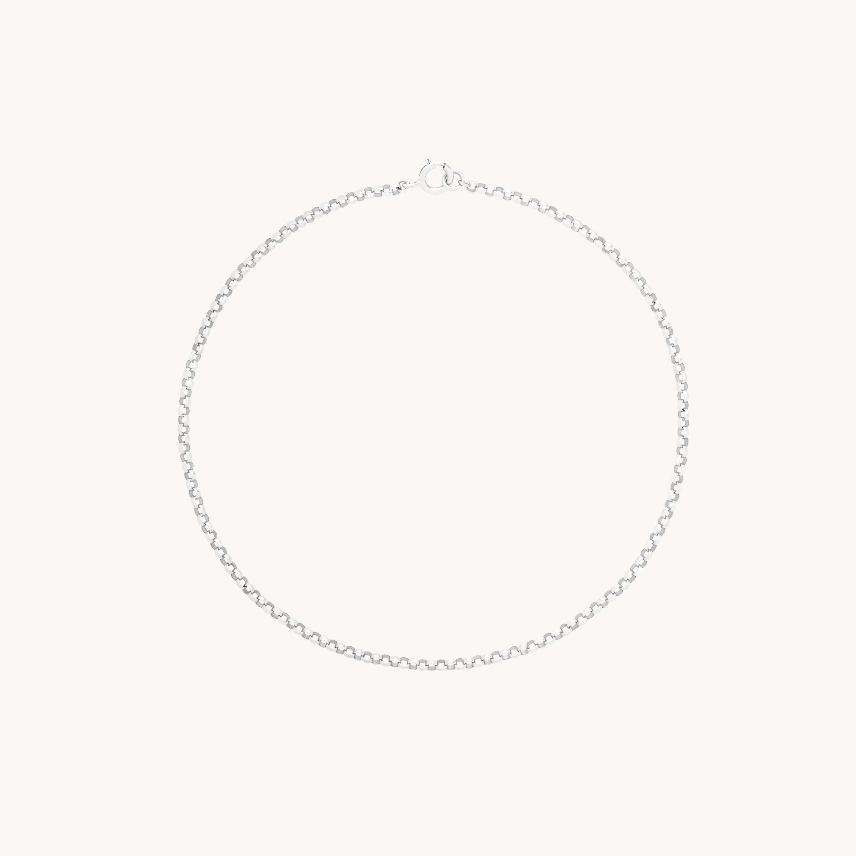 Chelsea Chain Bracelet in Solid White Gold