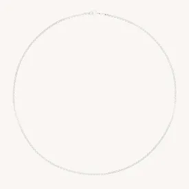 Chelsea Chain Necklace in Solid White Gold