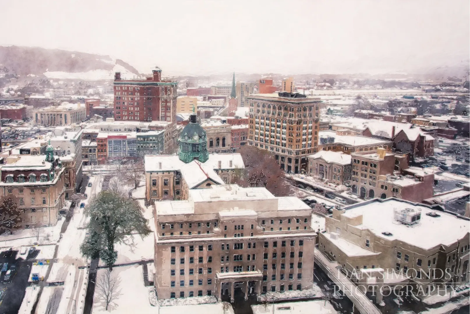 City of Binghamton Winter Storm by Dan Simonds Photo Print