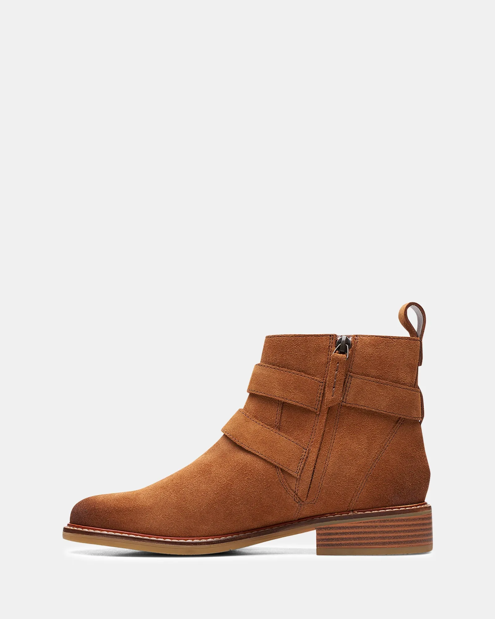 Cologne Buckle Dark Tan Suede