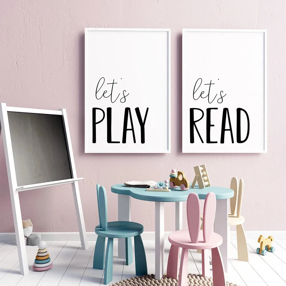 Cute Simple Quotes ABC Alphabet Posters Wall Art Fine Art Canvas Prints For Nursery Room Black and White Prints For Baby's Room Wall Decor