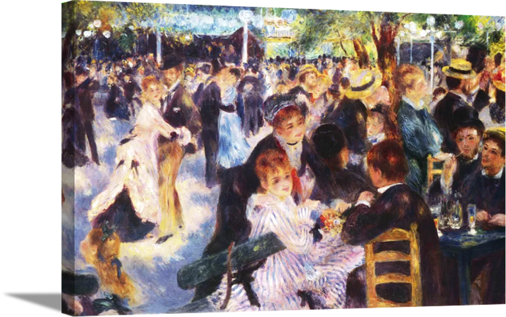 Dance at Le Moulin | Pierre Auguste Renoir Masters Classic Art in Gallery Wrapped Canvas | Various Sizes