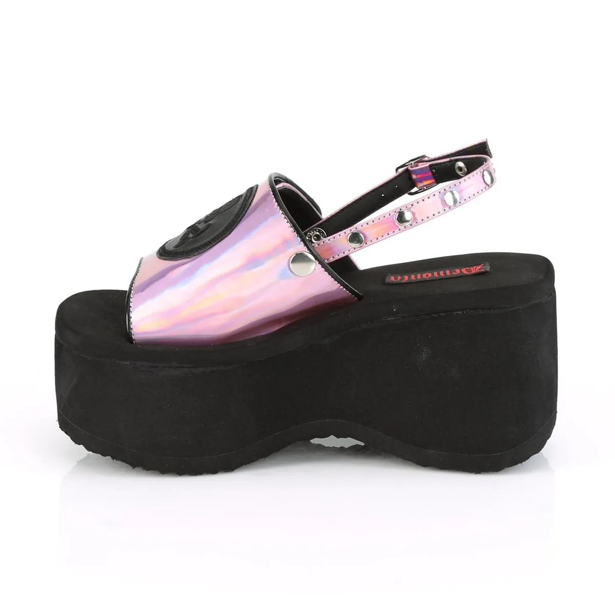 Demonia FUNN-32 | Pink Hologram Sandals