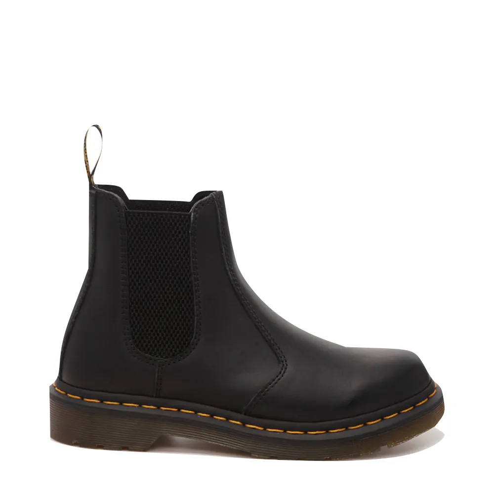 Dr. Martens Womens 2976 Black Leather Chelsea Boots - Pull-On Style