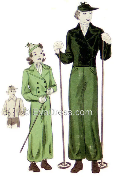 E-PATTERN 1936 Snow Suit E1263