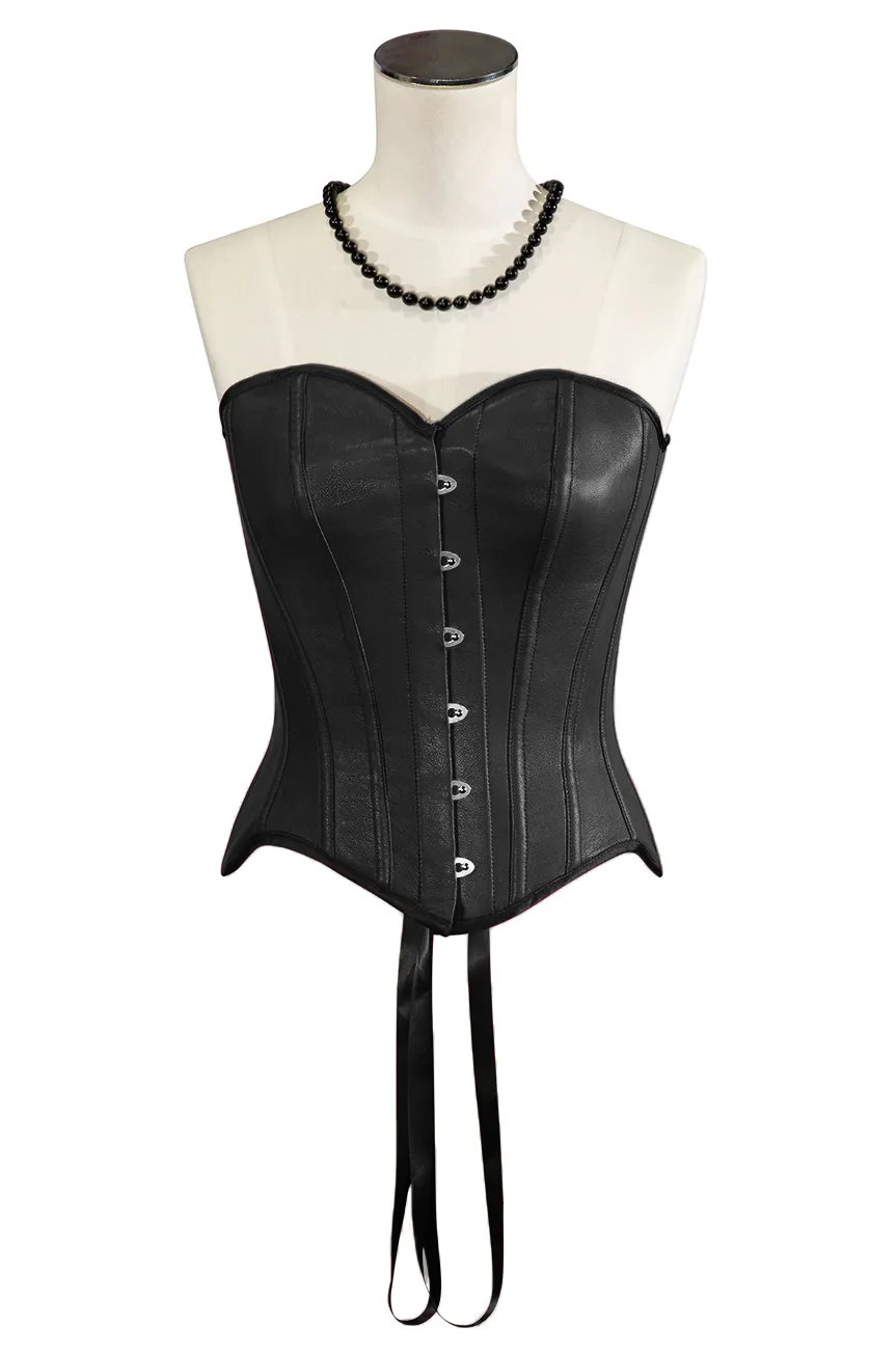 Fast Lane Vegan Leather Corset (Black)