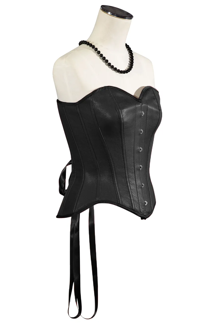 Fast Lane Vegan Leather Corset (Black)