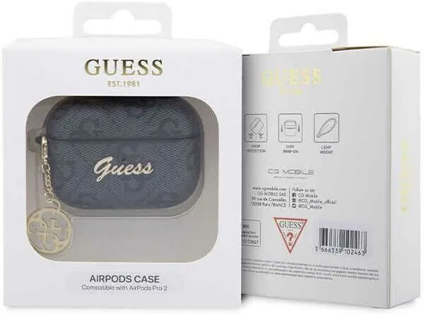 Guess 4G Charm Collection Case for Airpods Pro 2 Black - GUAP2G4GSMK