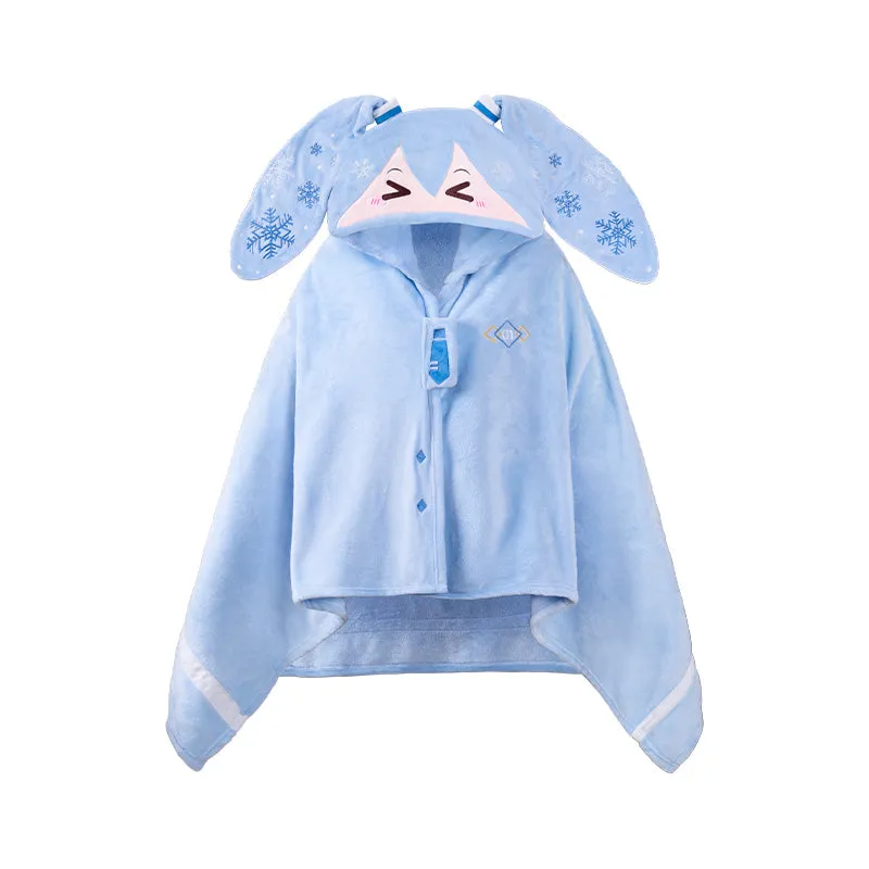 Hatsune Miku - Snow Miku Air Conditioning Blanket with Hat Moeyu