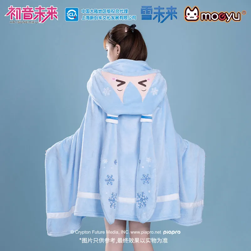 Hatsune Miku - Snow Miku Air Conditioning Blanket with Hat Moeyu