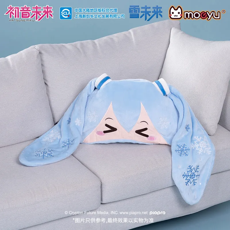 Hatsune Miku - Snow Miku Air Conditioning Blanket with Hat Moeyu