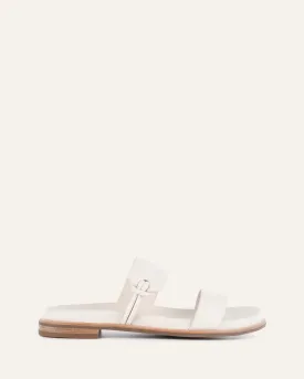 HAYES FLAT SANDALS OFF WHITE LEATHER