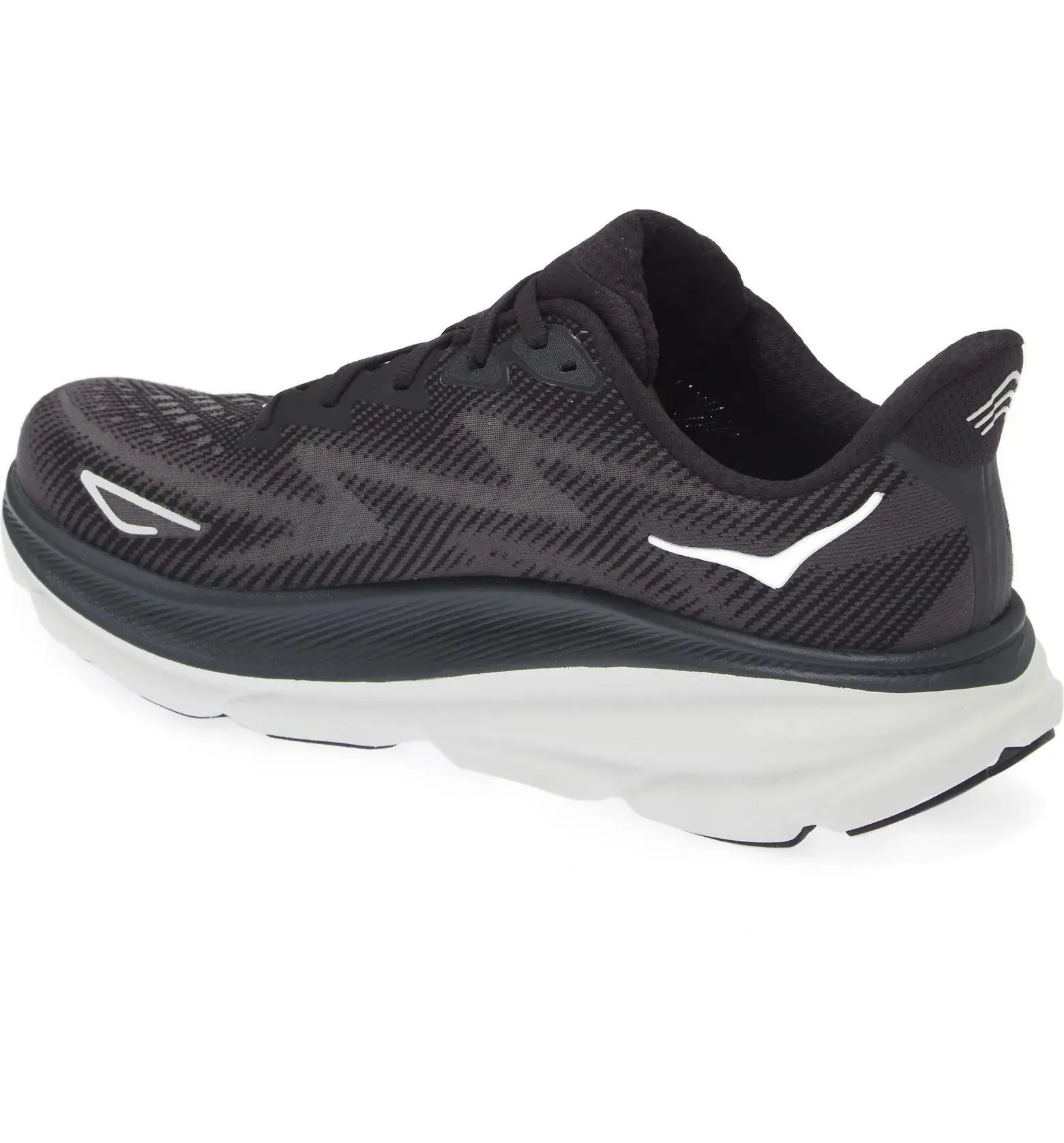 HOKA CLIFTON 9 MENS BLACK/WHITE