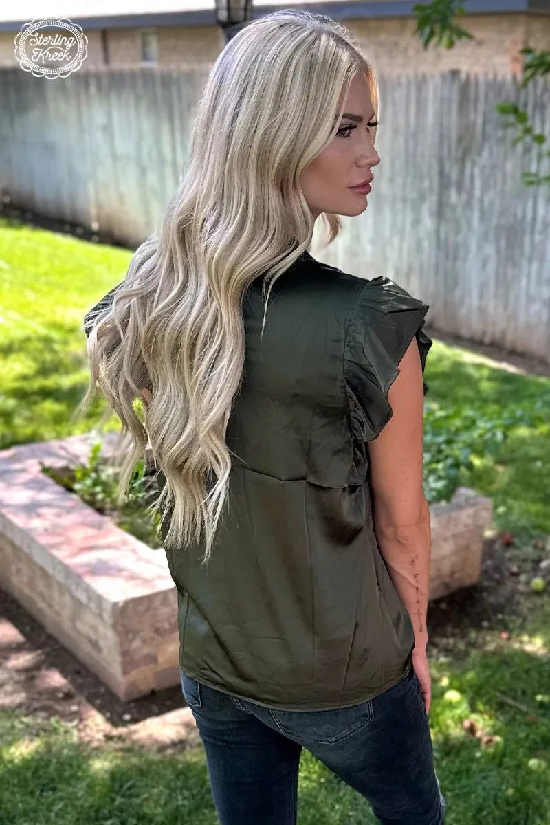 Hunter Green Babydoll Top