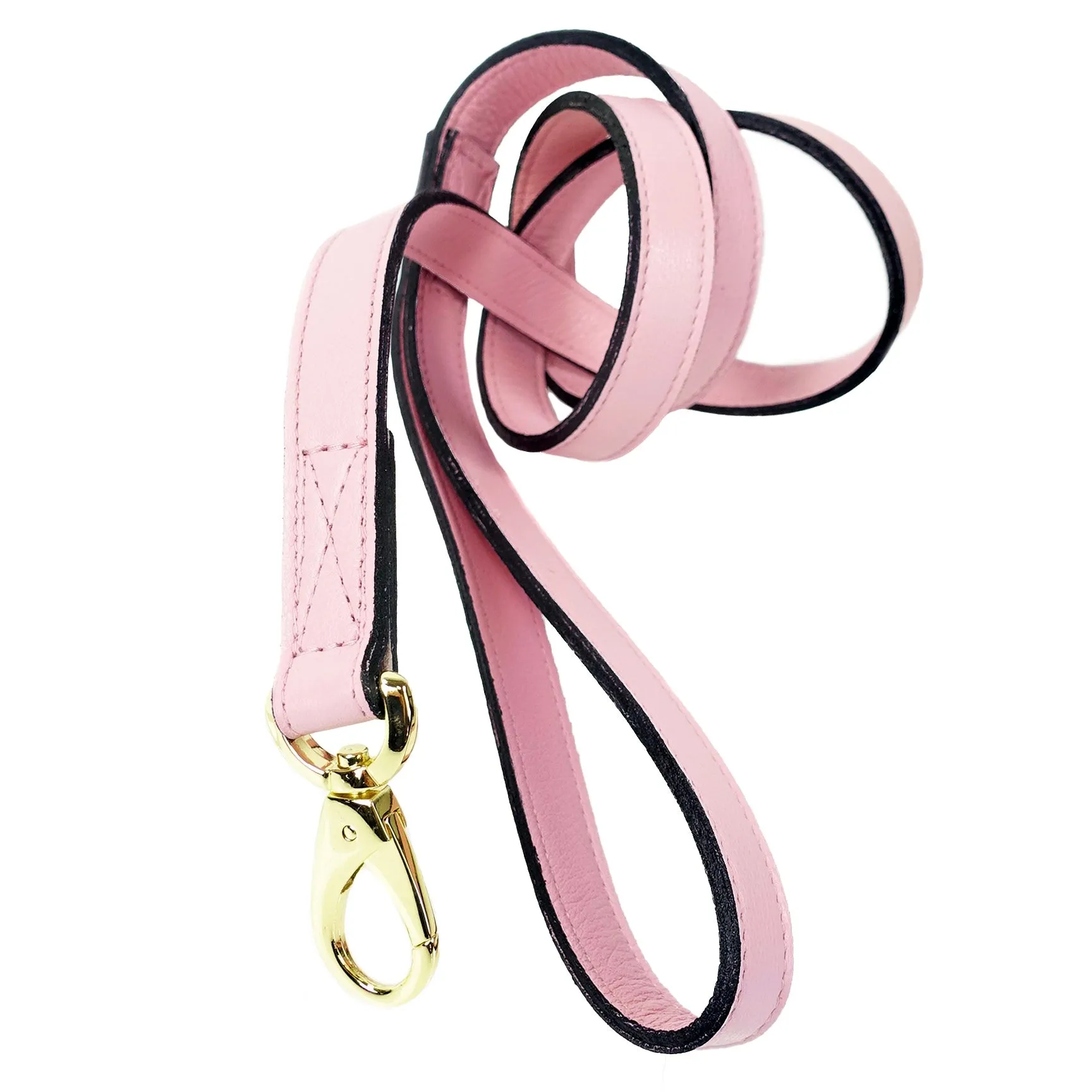 Imperial Dog Leash in Sweet Pink, Golden Shadow & Gold