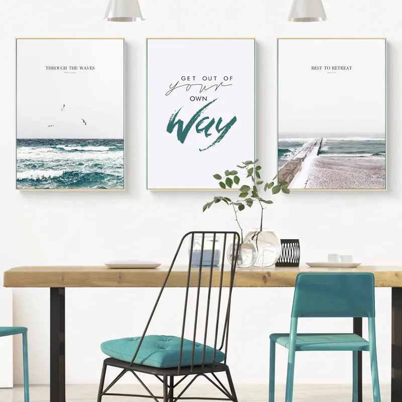 Inspirational Ocean Photographic Wall Art With Frame