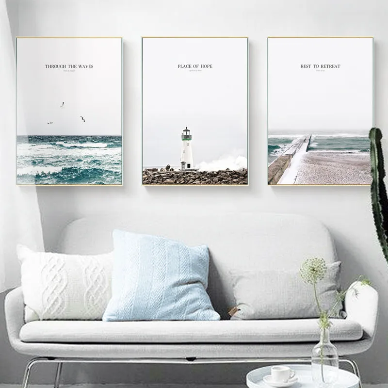 Inspirational Ocean Photographic Wall Art With Frame