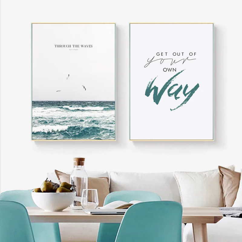 Inspirational Ocean Photographic Wall Art With Frame