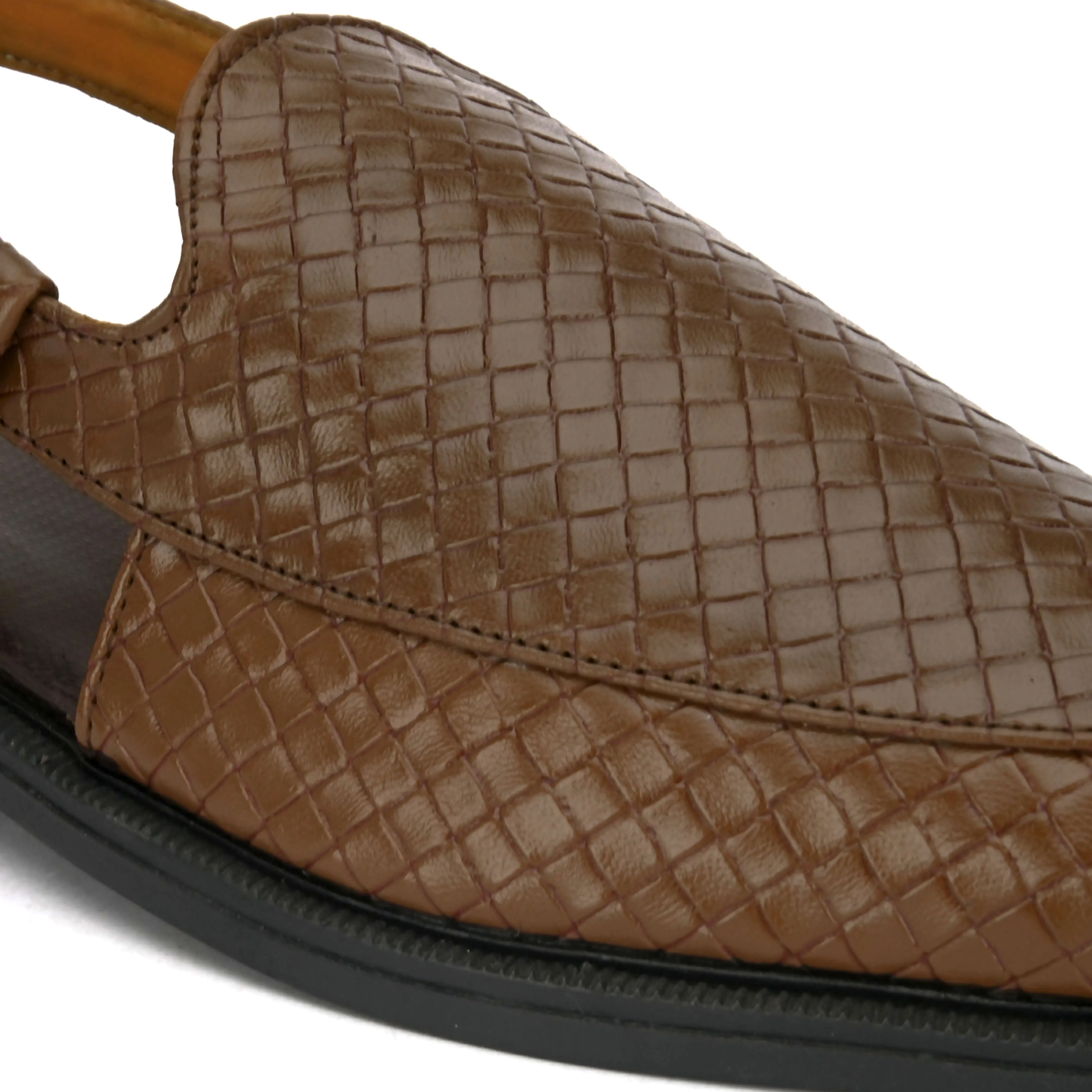 Joraah Tan Shoe-Style Sandals