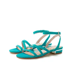 Ladies Strappy Flat Sandal 5320 Teal