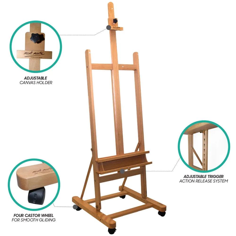 Large Studio Easel with castors