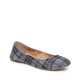 LUCKY BRAND Zuni Plaid Round Toe Flats shoes