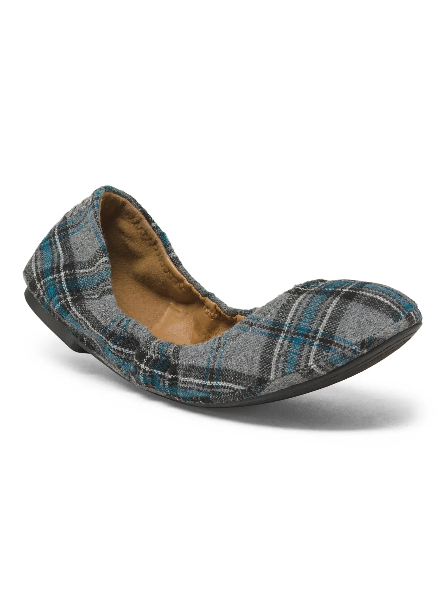 LUCKY BRAND Zuni Plaid Round Toe Flats shoes