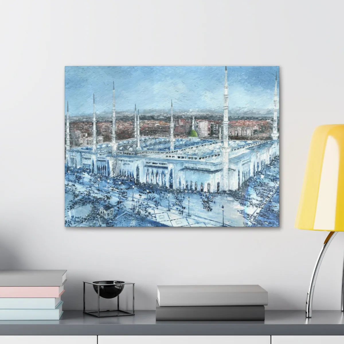 Madina in Blue, Quality Canvas Wall Art Print, Ready to Hang Wall Art Home Decor