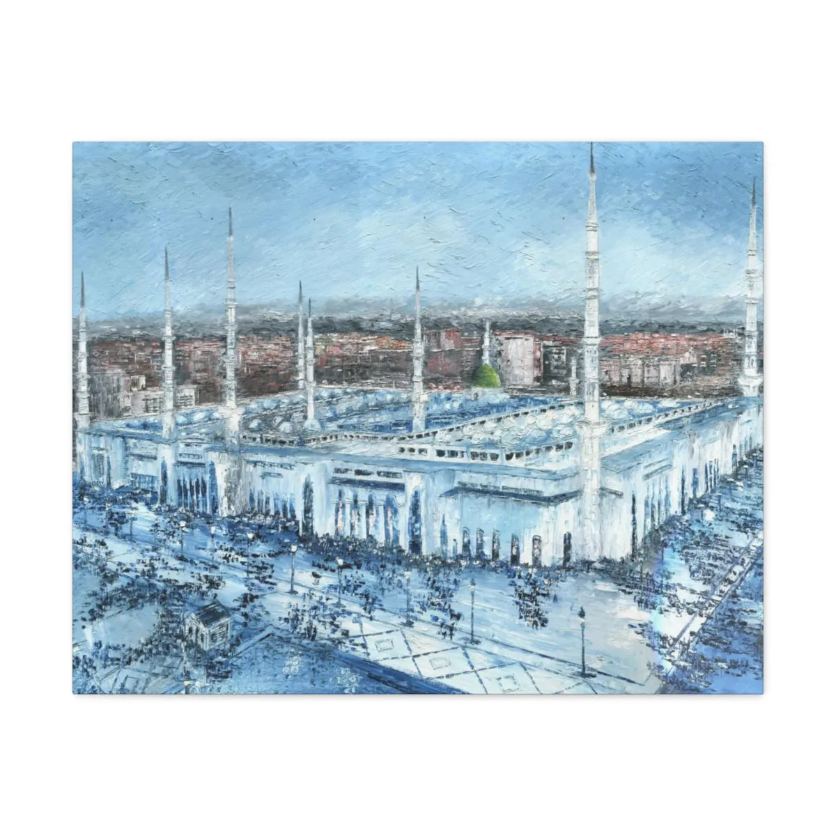 Madina in Blue, Quality Canvas Wall Art Print, Ready to Hang Wall Art Home Decor