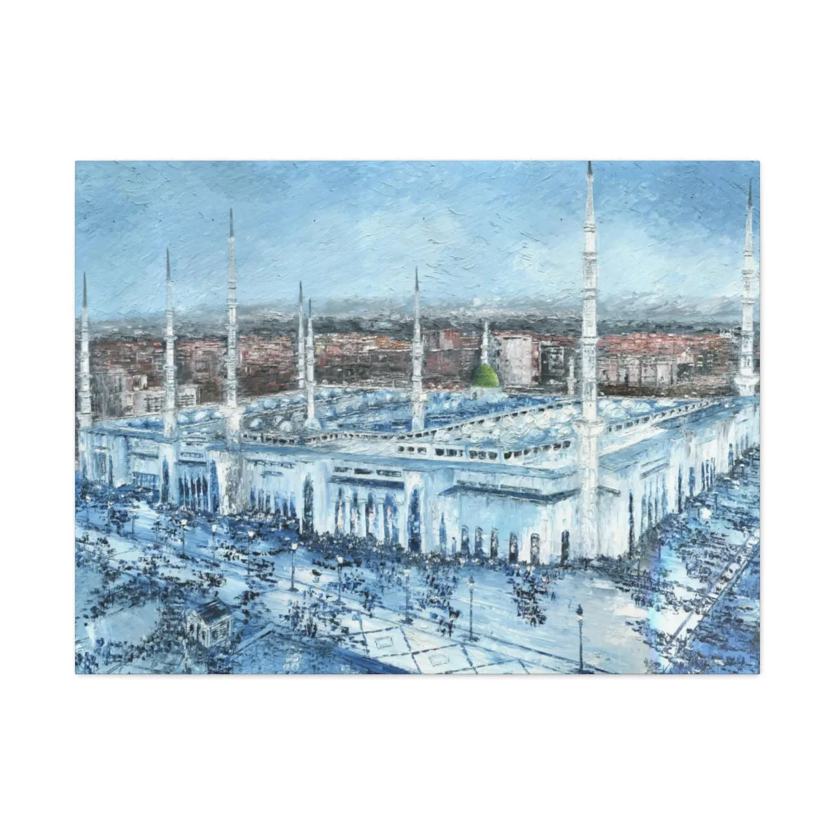 Madina in Blue, Quality Canvas Wall Art Print, Ready to Hang Wall Art Home Decor