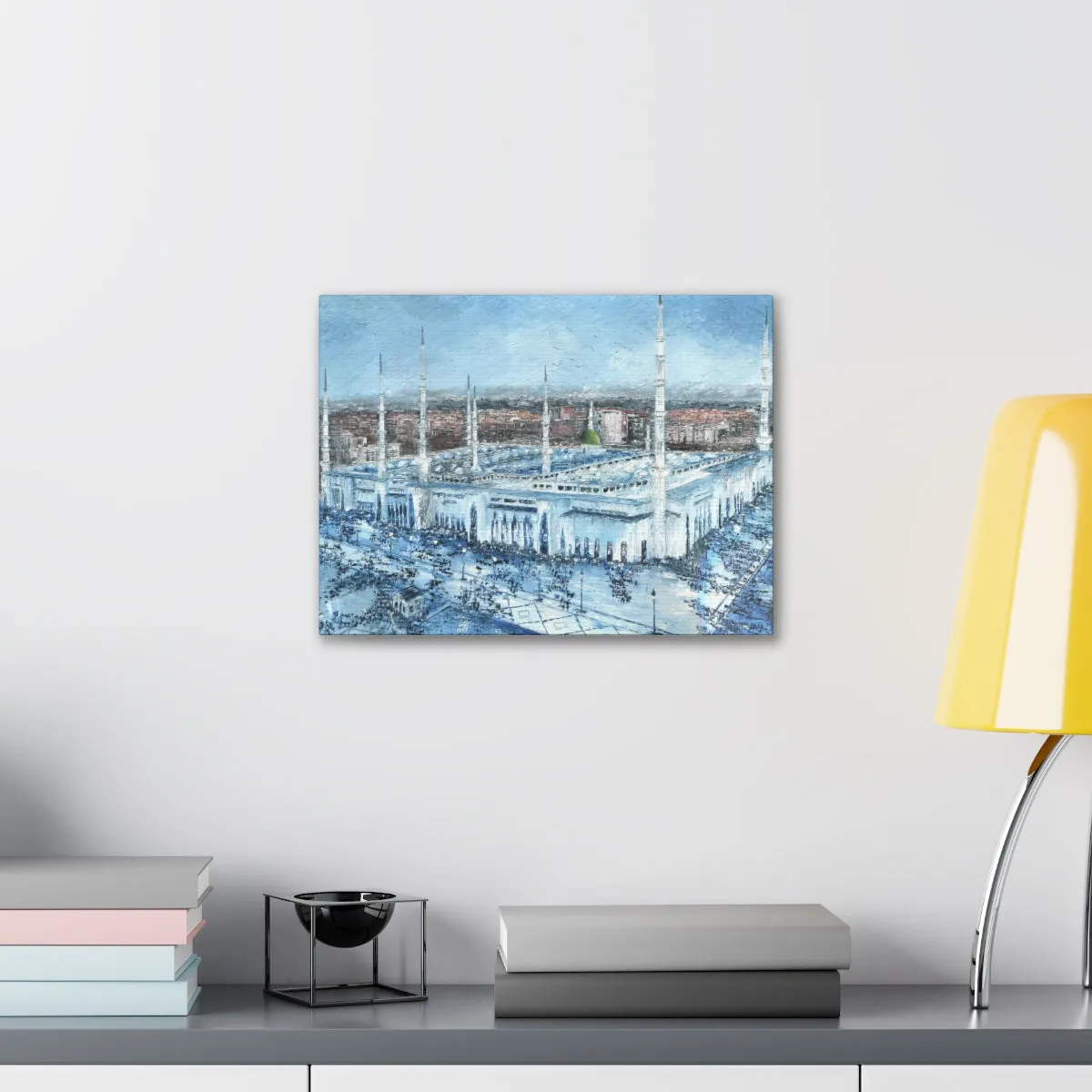 Madina in Blue, Quality Canvas Wall Art Print, Ready to Hang Wall Art Home Decor