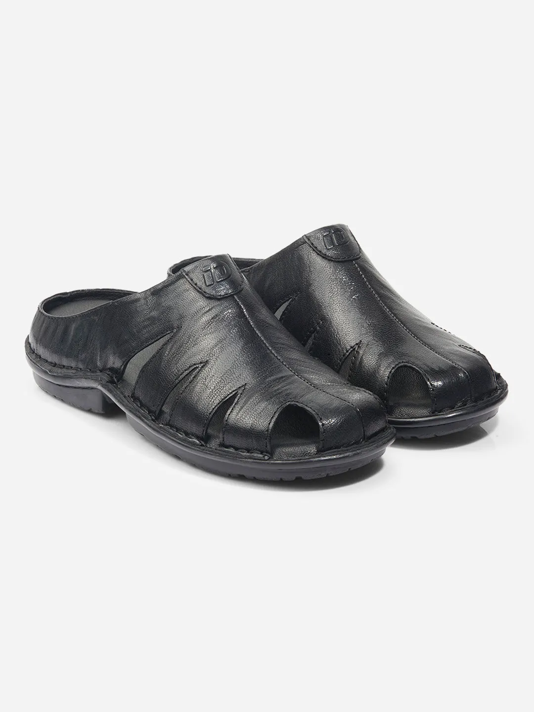 Men Black Sandal / Slipper (ID4208)