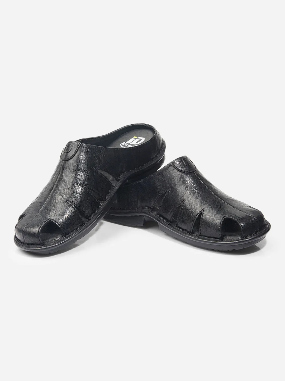 Men Black Sandal / Slipper (ID4208)