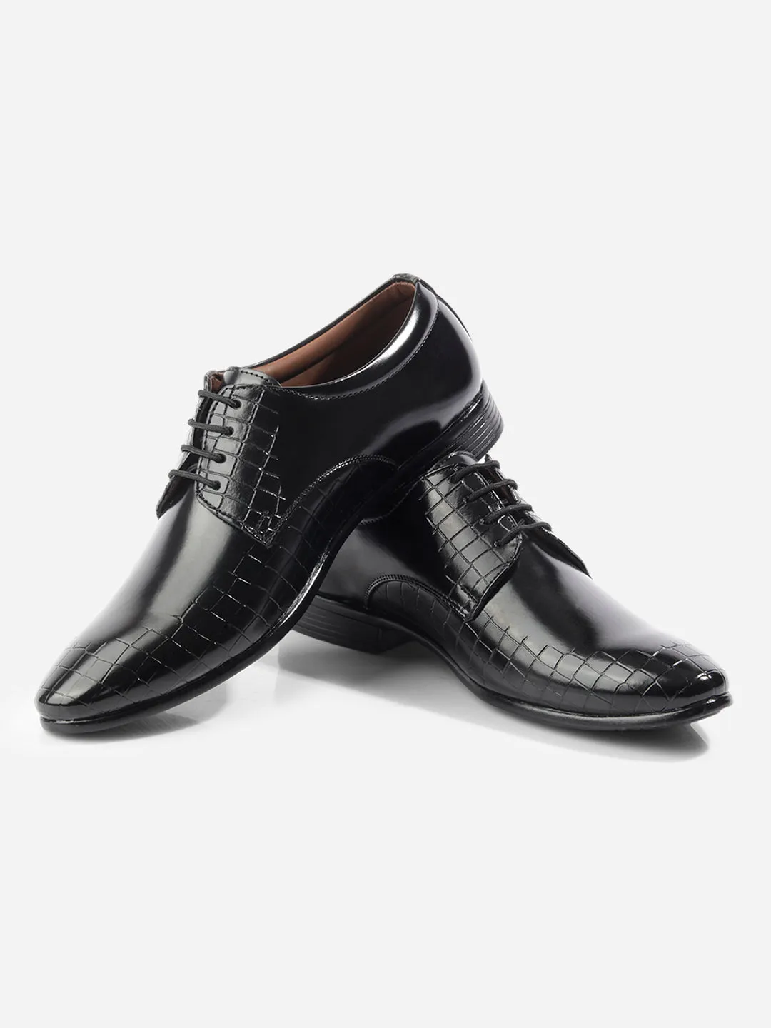 Men's Black Regular Toe Lace Up Formal (IX1072)