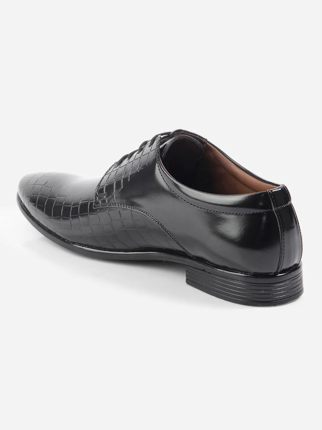 Men's Black Regular Toe Lace Up Formal (IX1072)