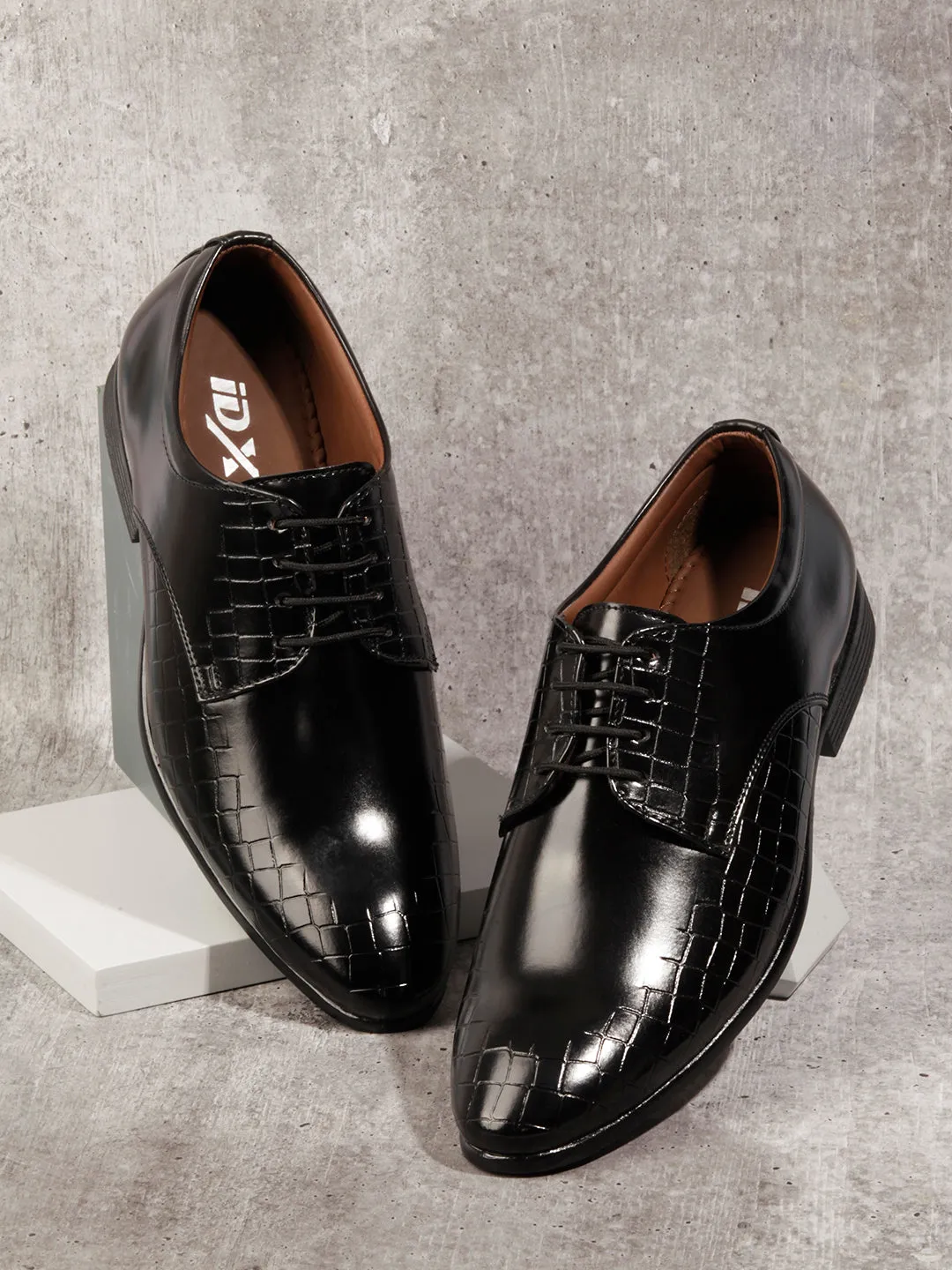 Men's Black Regular Toe Lace Up Formal (IX1072)