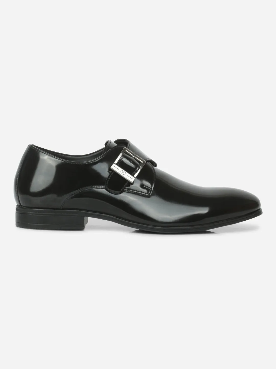 Men's Black Round Toe Monk Formal (IX1081)