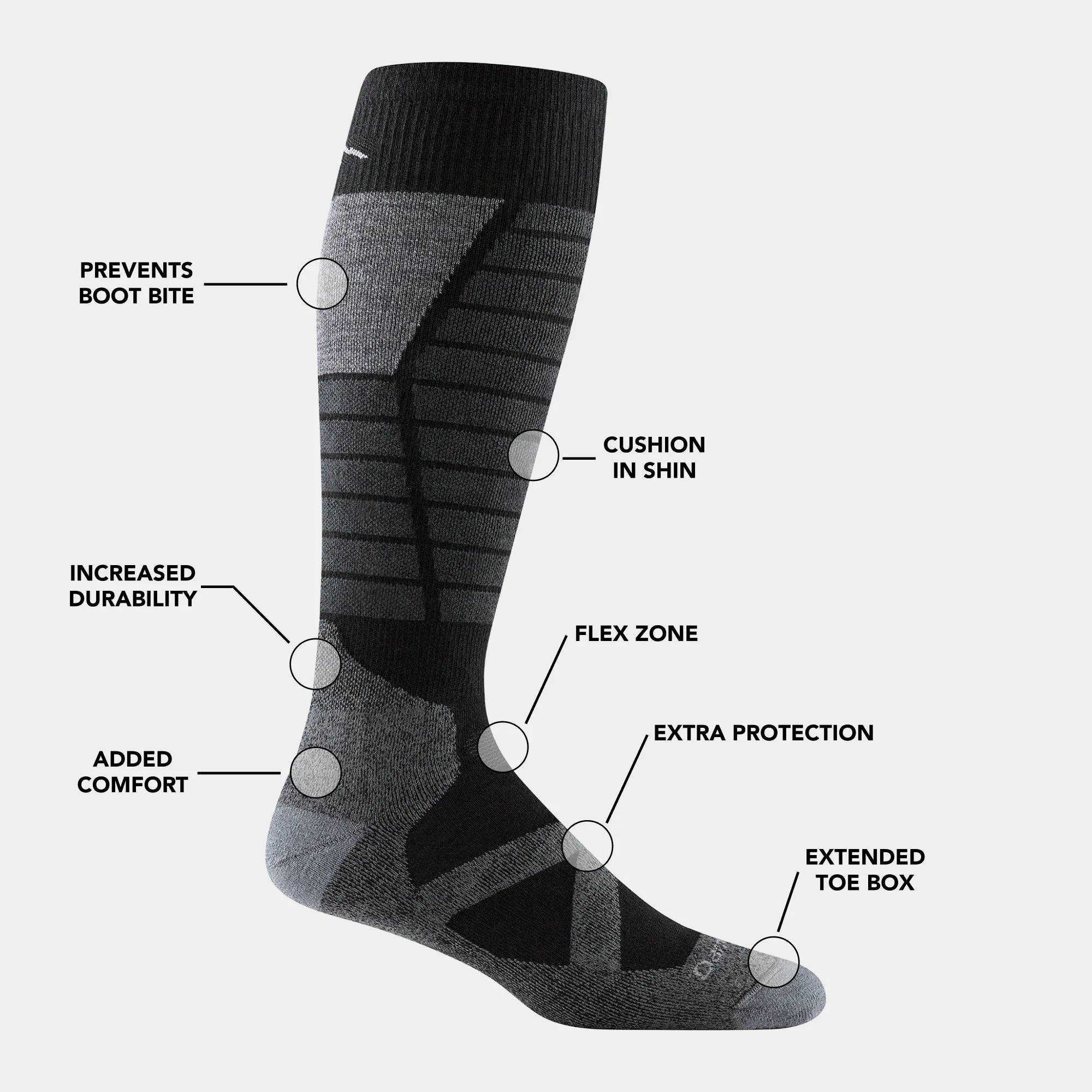 Men's Function X Over-the-Calf  Midweight Ski & Snowboard Sock