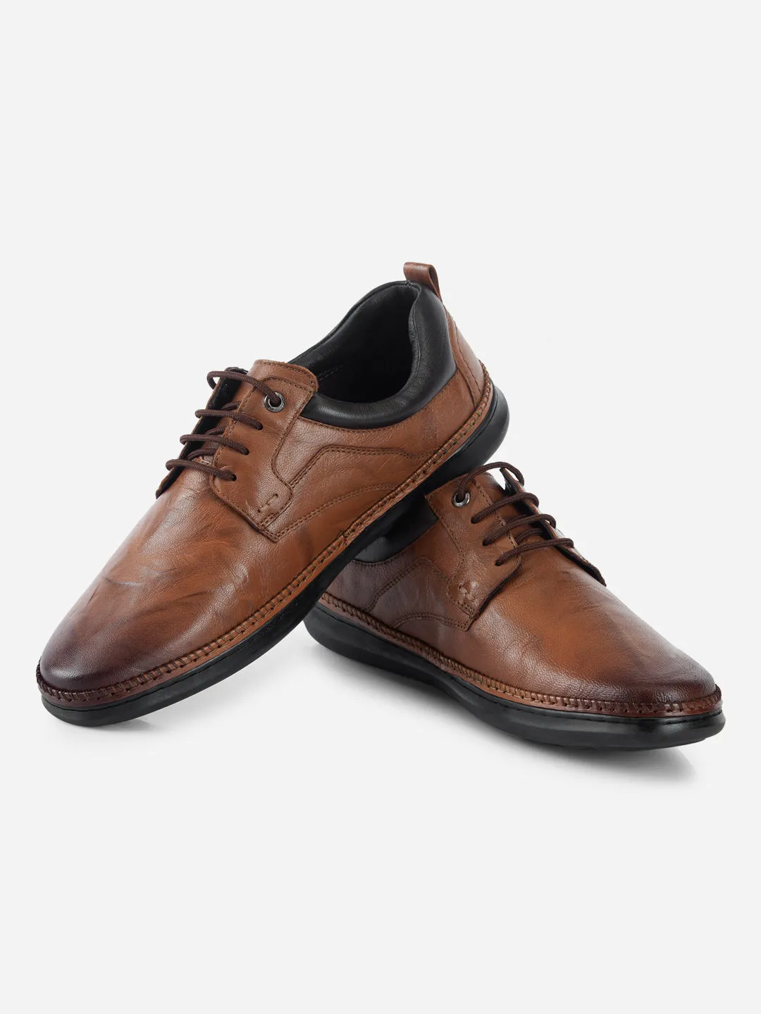 Men's Tan Dual Tone Comfort Lace Up (ID1118)